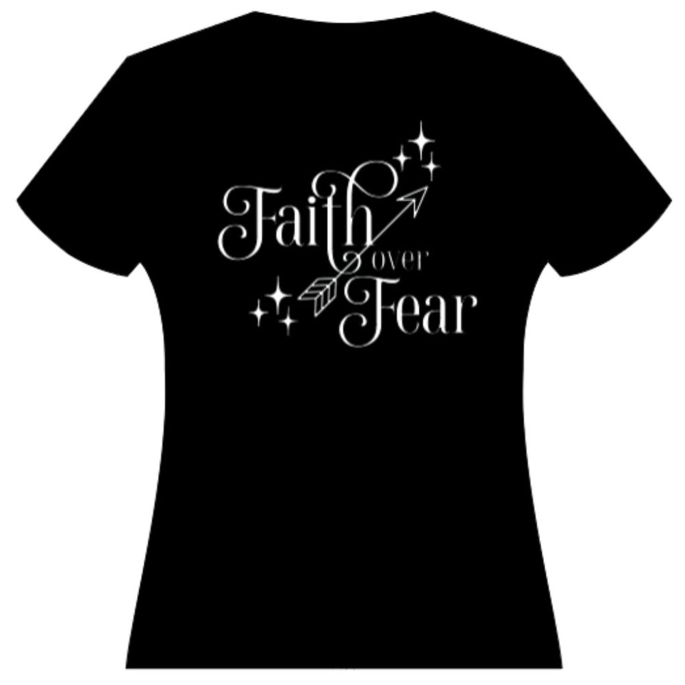 Custom-Made Faith over Fear T-Shirt - Picture 8 of 11